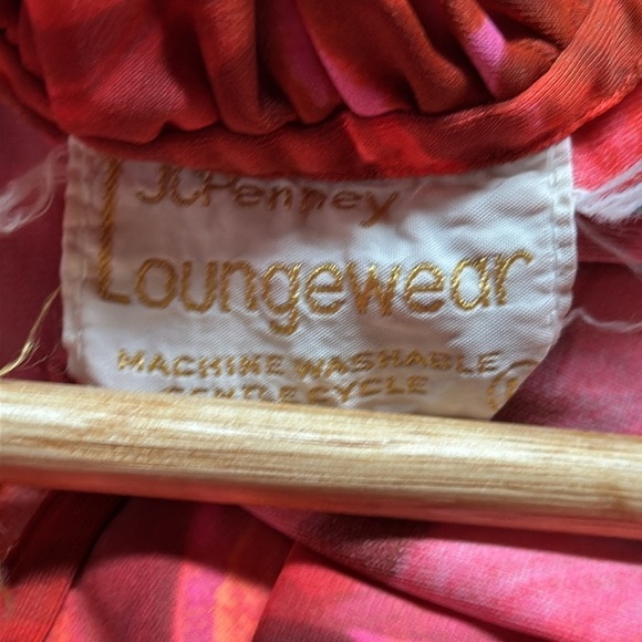 Vintage JCPenney Loungewear Robe Mumu Nightgown Women Large Babydoll Floral 70's - Picture 9 of 13